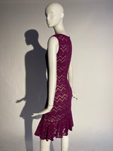 Square Neck Chevron Dress