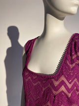 Square Neck Chevron Dress