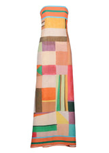 Côte d’Azur Grand Plaid Column Bustier With Slit - Kevan Hall Co. -