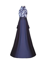 Floral Bodice Taffeta Ballgown - Kevan Hall Co. -
