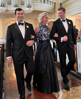 Floral Bodice Taffeta Ballgown - Kevan Hall -