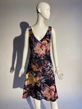 Floral Slip Dress - Purple - Kevan Hall -