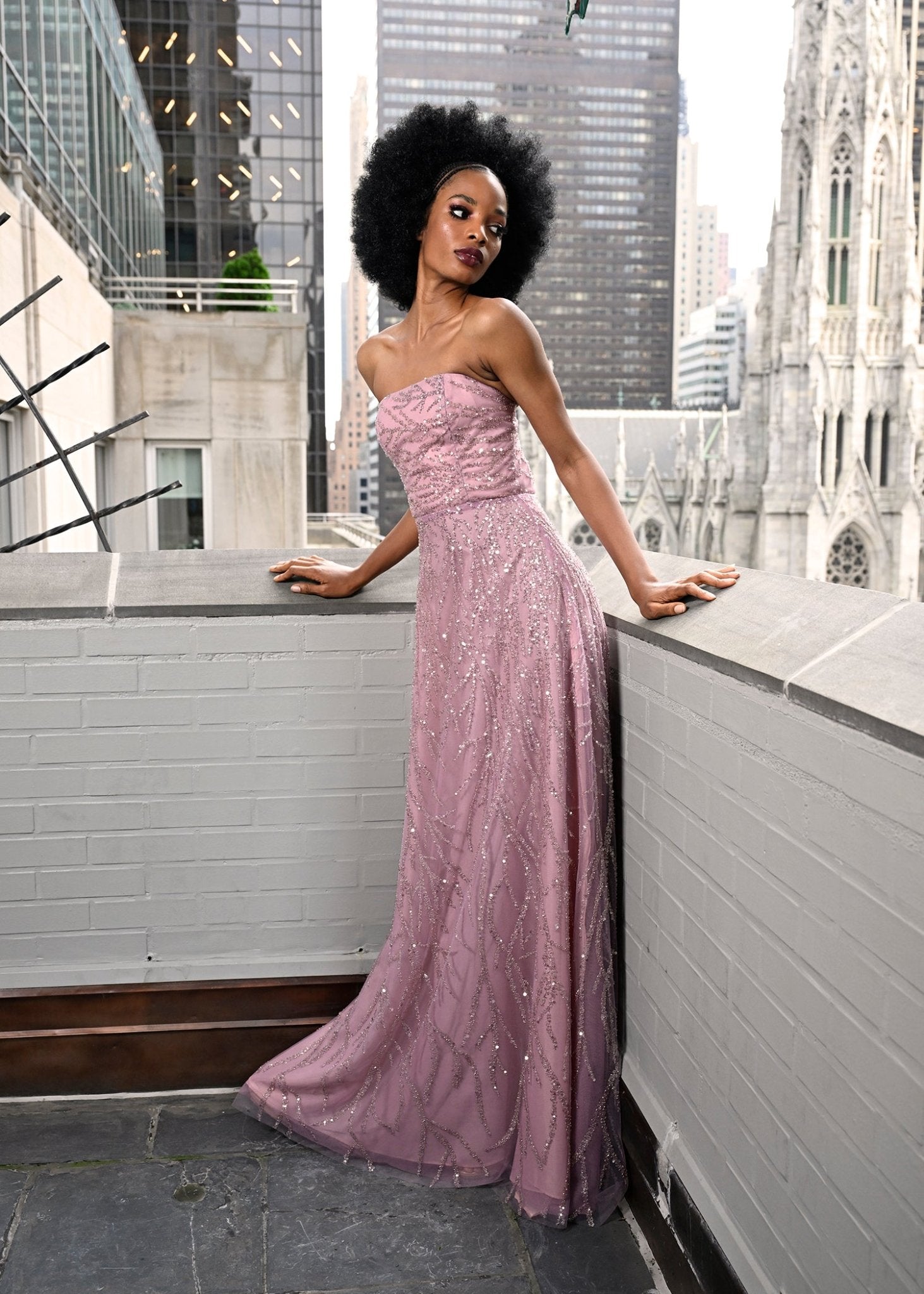 Look 17: Rose Vine Beaded Bustier Gown – Kevan Hall Co.