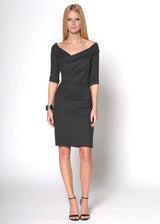 Off The Shoulder Ponte Dress - Kevan Hall - Dress -