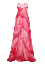 Ruby Printed Brushstroke Bustier Gown - Kevan Hall Co. -