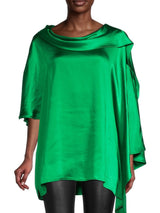 Silky Scarf Top - Green - Kevan Hall -