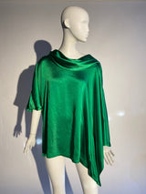 Silky Scarf Top - Green - Kevan Hall -