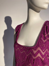 Square Neck Chevron Dress - Kevan Hall -