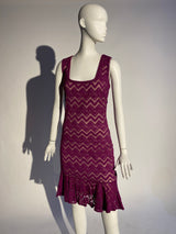 Square Neck Chevron Dress