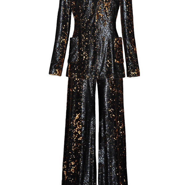 glitter suit dress White Sequin Suit Dress + New Hair
