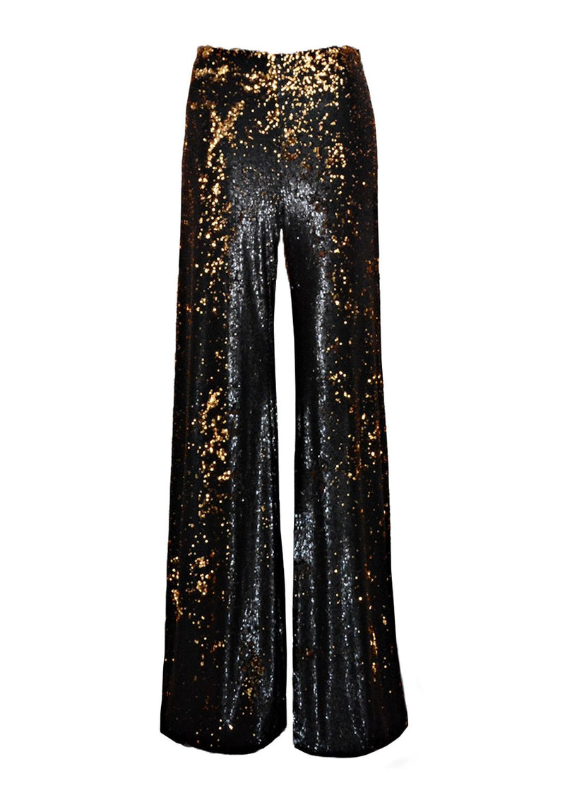 Blackened Sequin Cardigan Blazer and Wide Leg Pant - Kevan Hall Co. - 