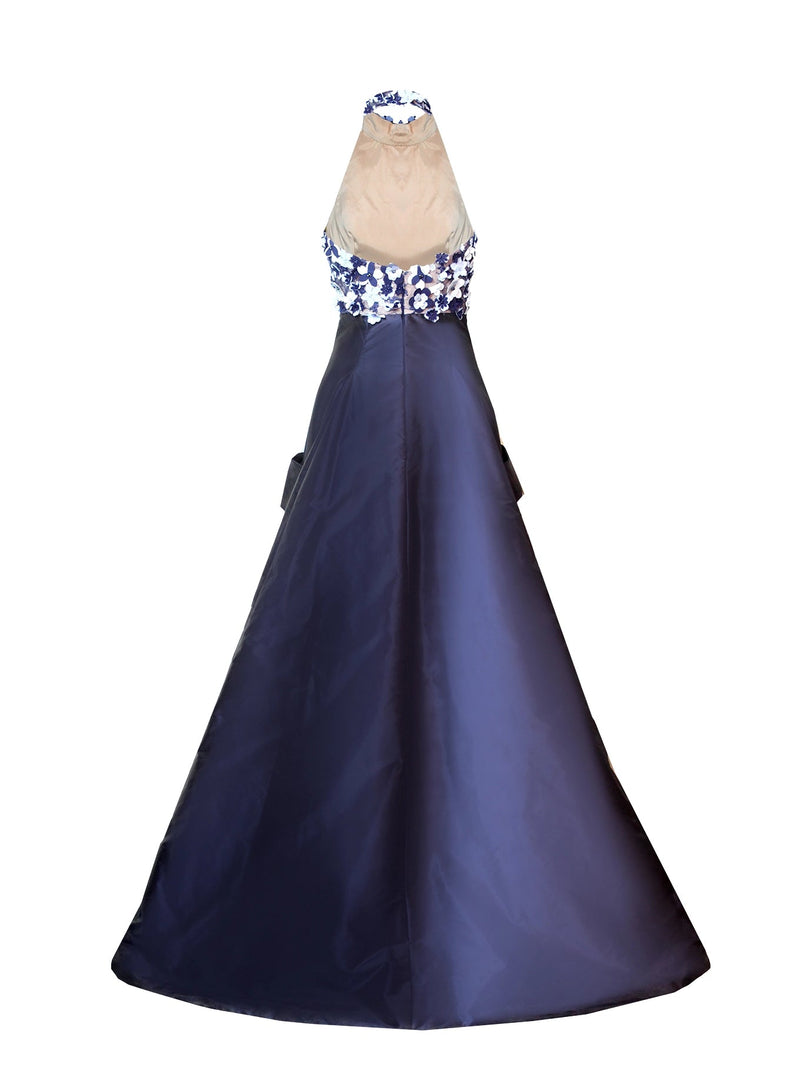 Floral Bodice Taffeta Ballgown 4 / Lavender Floral Bodice Taffeta Ballgown 4 / Lavender