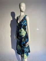 Floral V-Neck Slip Dress - Kevan Hall - 