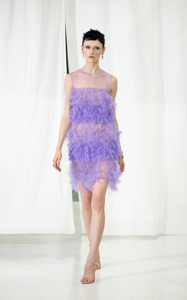 Look 26 Lavender Tulle Laser - Cut Confection Mini - Kevan Hall Co. - 1