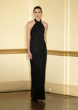 Look 39: Black Diamond Halter Gown - Kevan Hall Co. - 