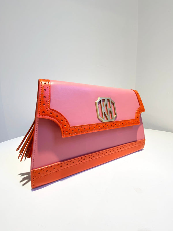 Medium Signature Clutch | Pink + Coral - Kevan Hall Co. - 