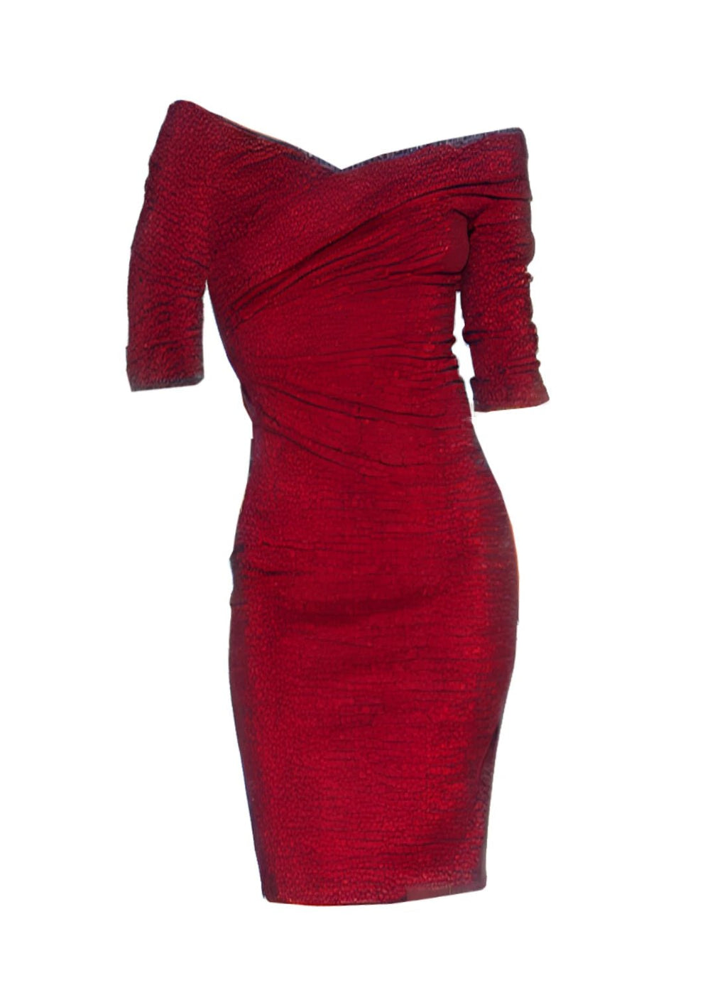 Off The Shoulder Ponte Dress – Kevan Hall