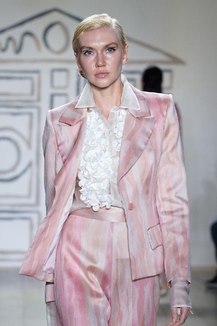 Pink Brushstrokes Blazer - Kevan Hall Co. - 