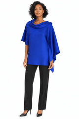 Silky Scarf Top - Royal Blue - Kevan Hall - 