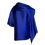 Silky Scarf Top - Royal Blue - Kevan Hall - 