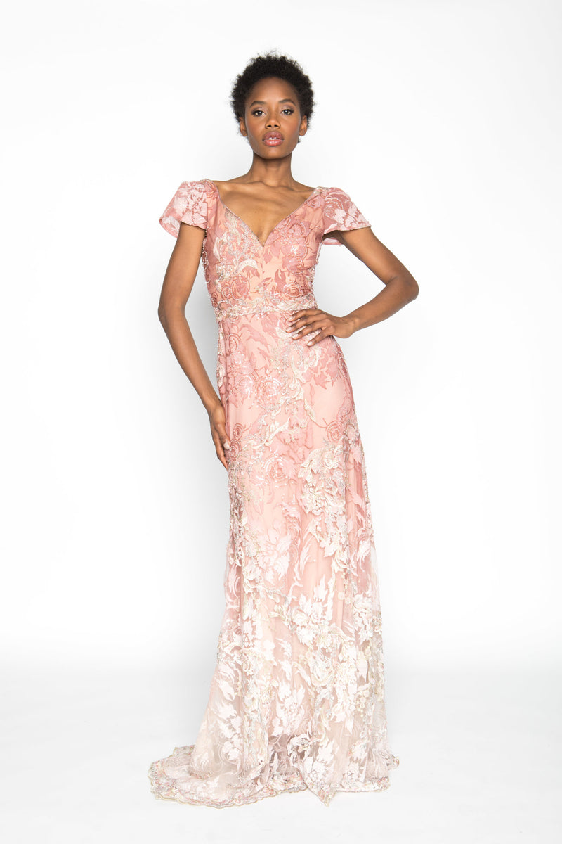 Sweetheart Ombre Lace Gown