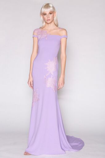 Lavender Floral Applique gown