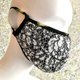 White & Black Corded Lace
